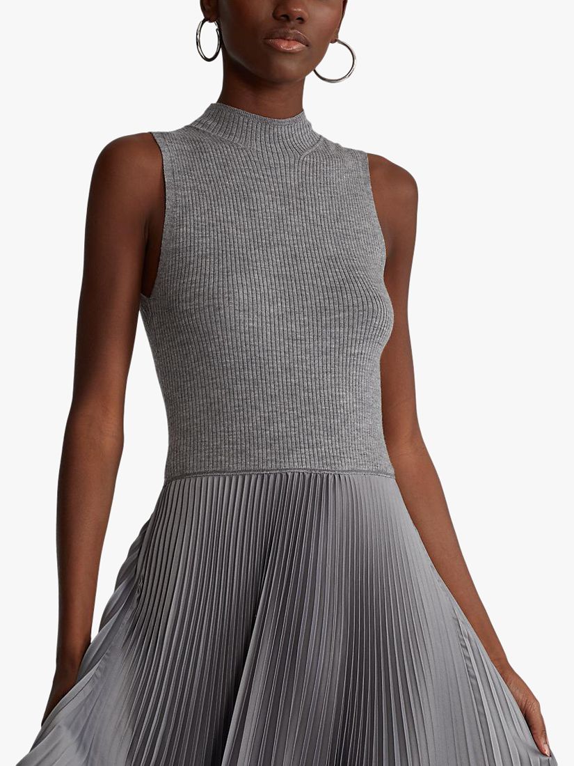 Polo Ralph Lauren Sleeveless Pleated Dress, Grey