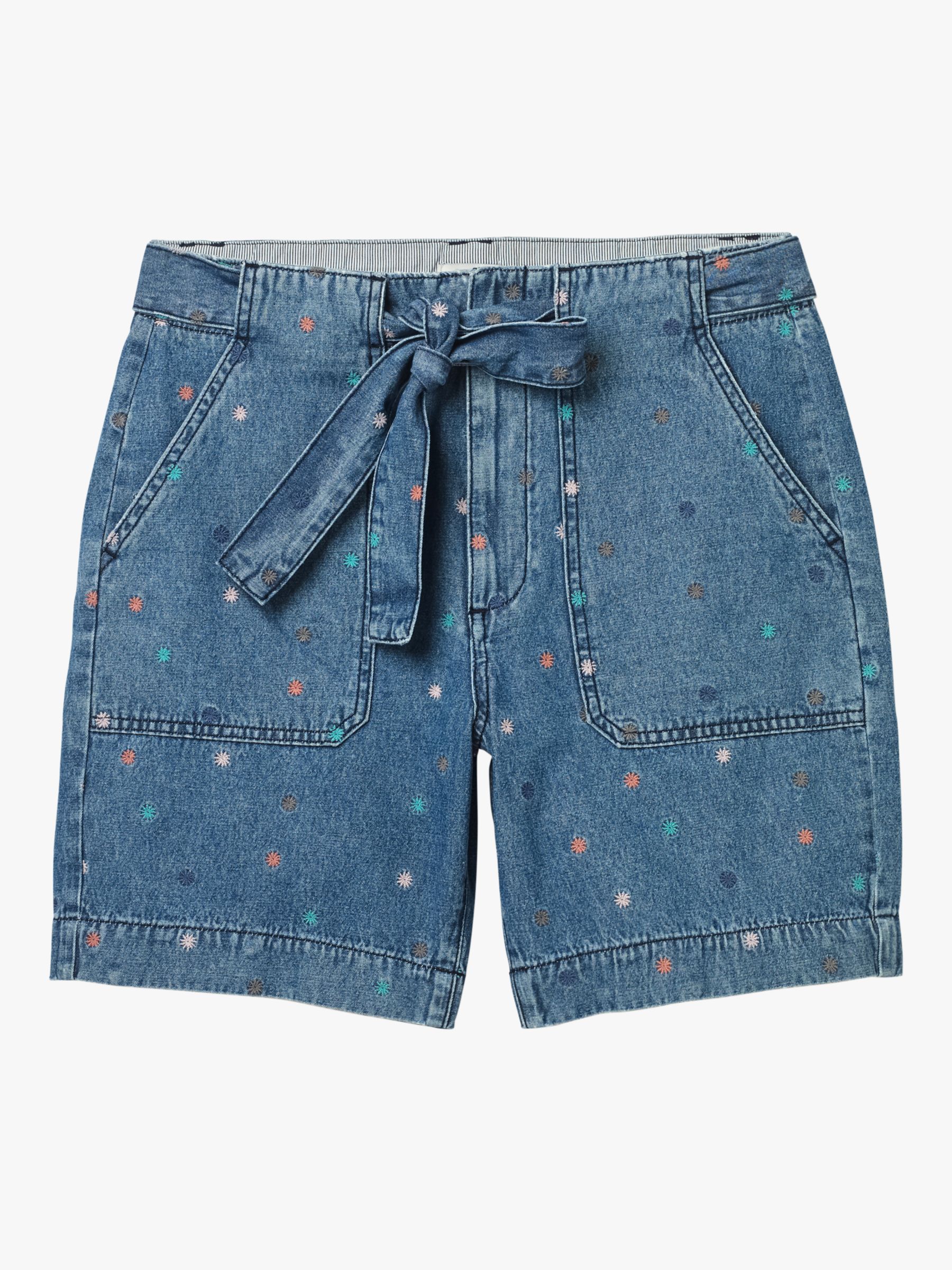 jean shorts with white stars