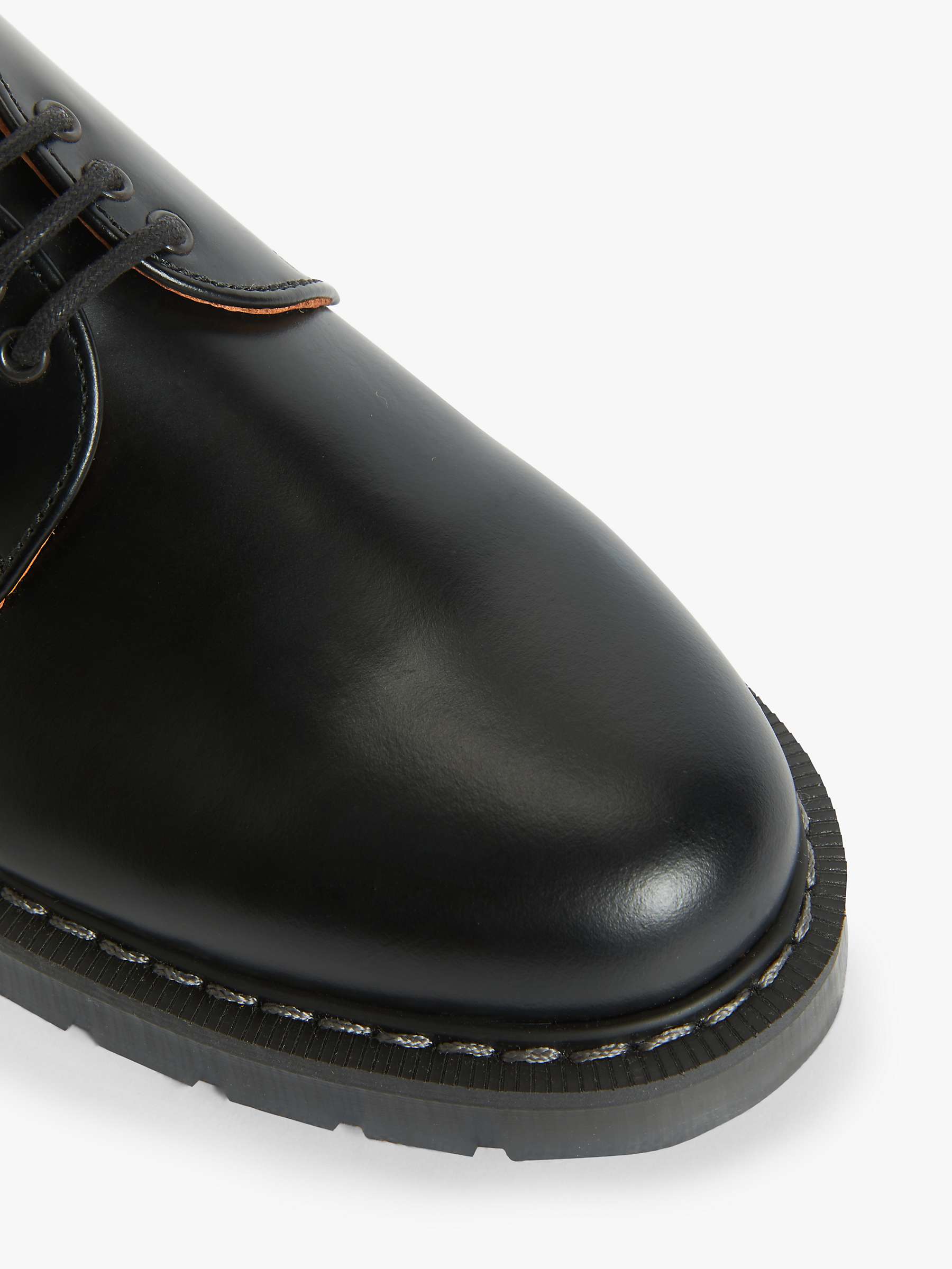 Buy Solovair Made in England 3 Eyelet Hi Shine Leather Gibson Shoes Online at johnlewis.com