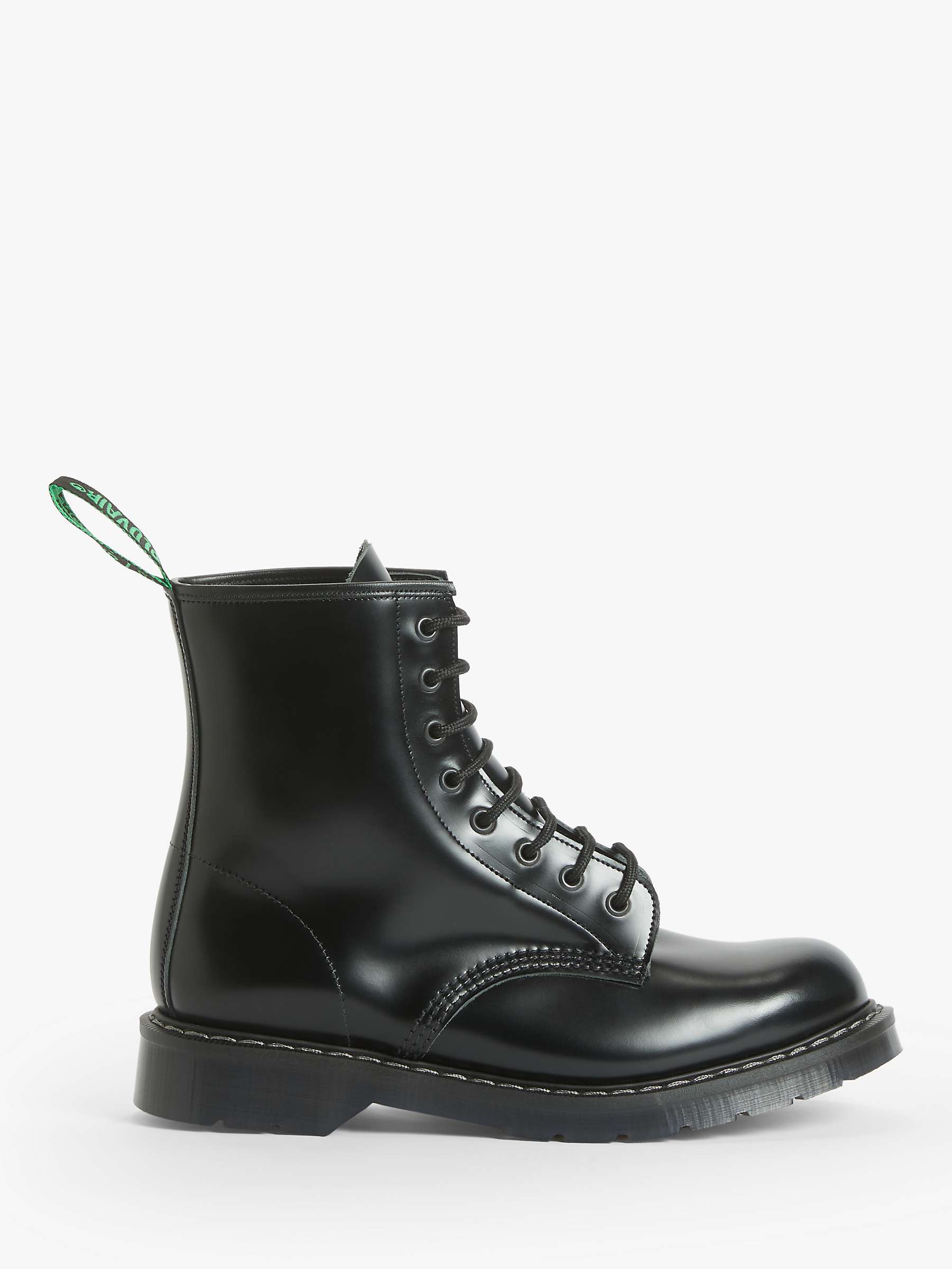 Buy Solovair Made in England 8 Eyelet Hi Shine Leather Derby Boots Online at johnlewis.com