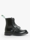 Solovair Made in England 8 Eyelet Hi Shine Leather Derby Boots