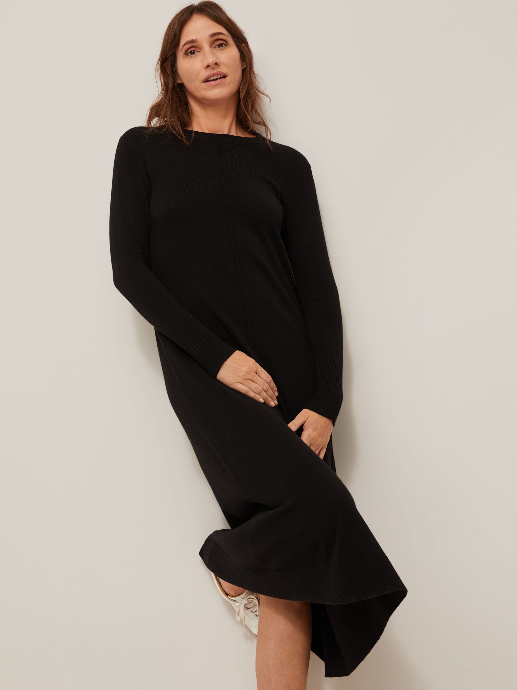 Modern Rarity Wool Cashmere Blend Knit Dress, Black