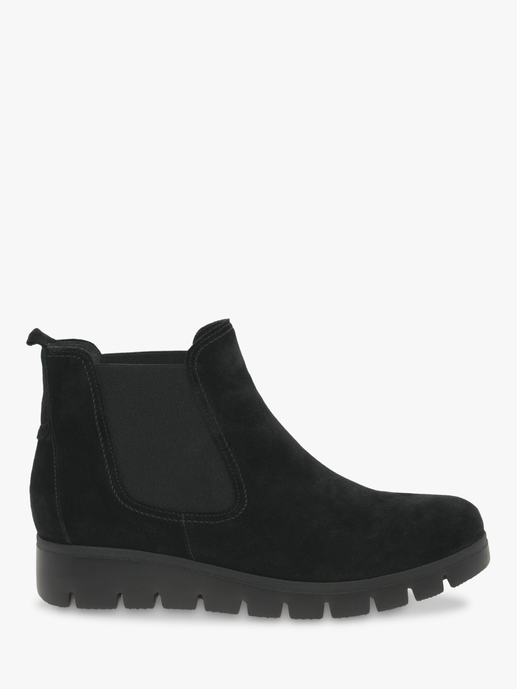 Gabor Ranch Suede Chelsea Boots, Black at John Lewis & Partners
