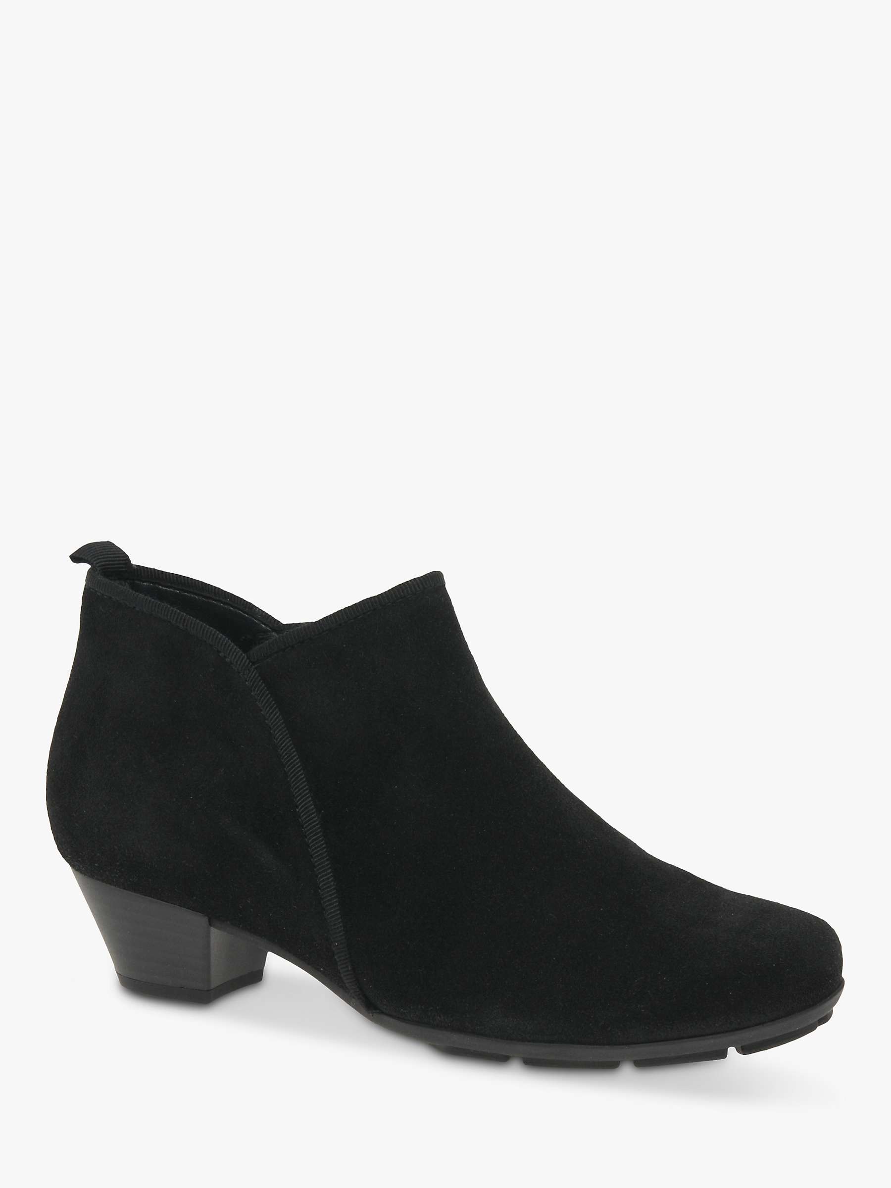 Gabor Suede Ankle Boots, Black at John Lewis & Partners