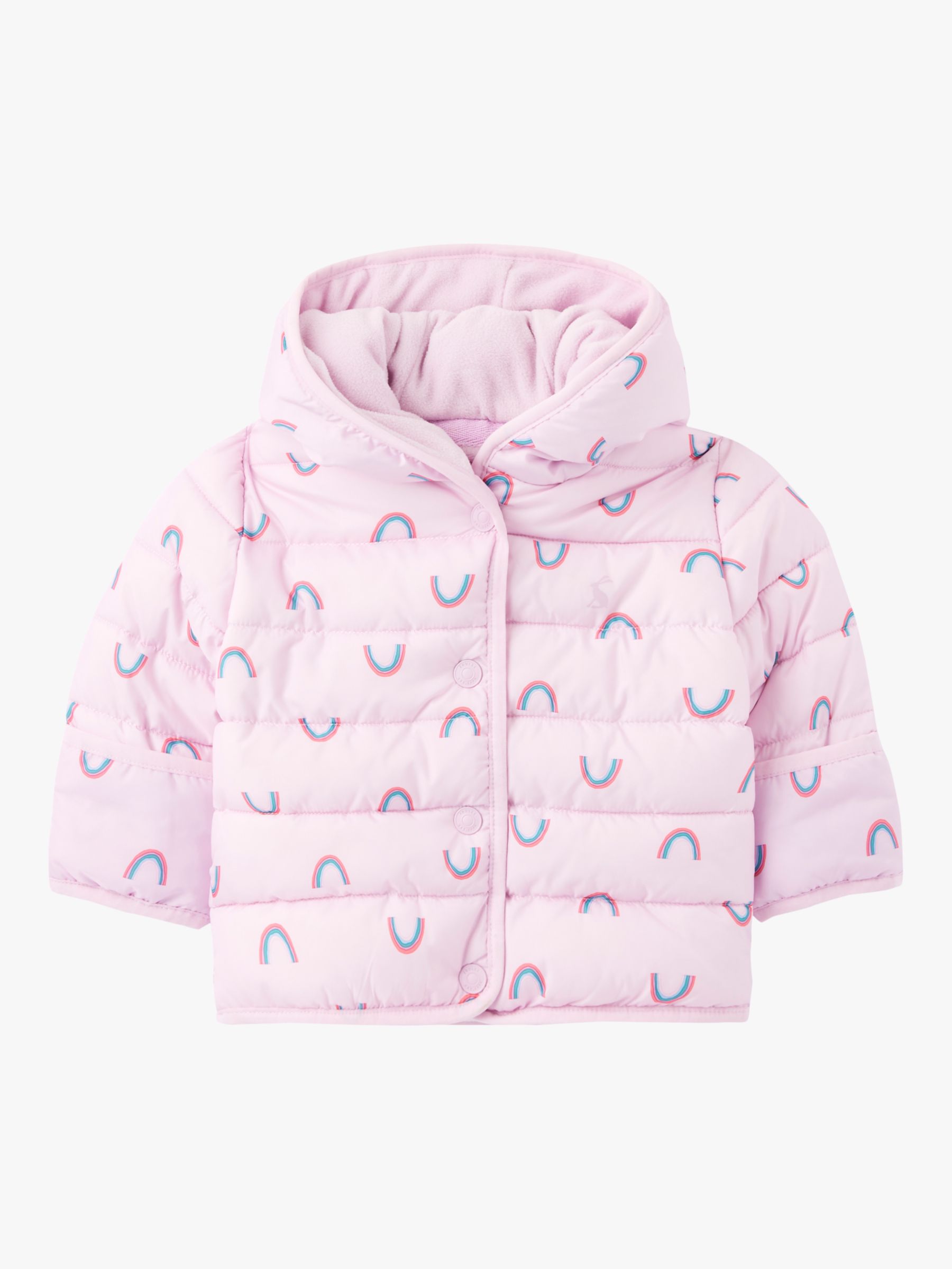 Baby Joule Jessie Padded Coat, Light Pink at John Lewis & Partners