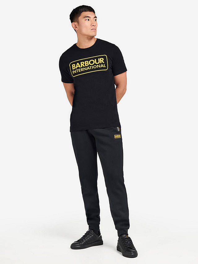 Barbour International Essential Large Logo T-Shirt, Black/Yellow
