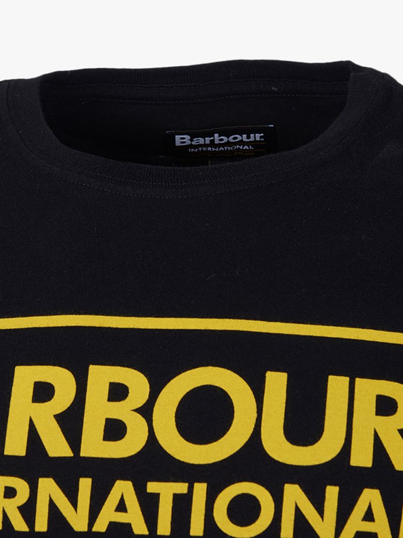 Barbour International Essential Large Logo T-Shirt, Black/Yellow, S