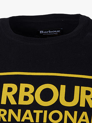 Barbour International Essential Large Logo T-Shirt, Black/Yellow