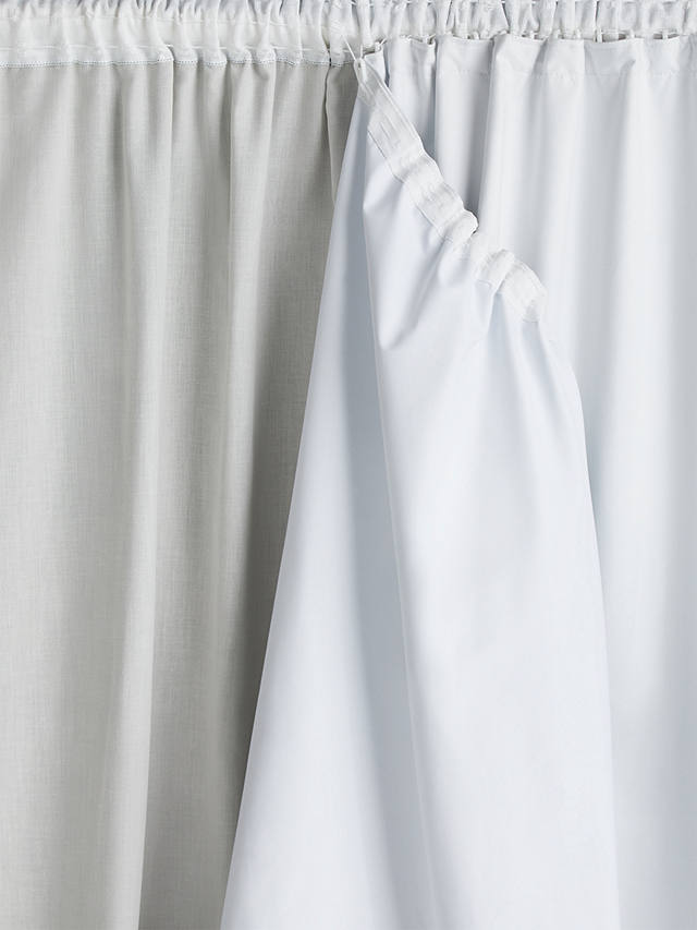 John Lewis ANYDAY Blackout Lining Pair for Pencil Pleat Curtains, Natural, To fit W167 x Drop 182cm