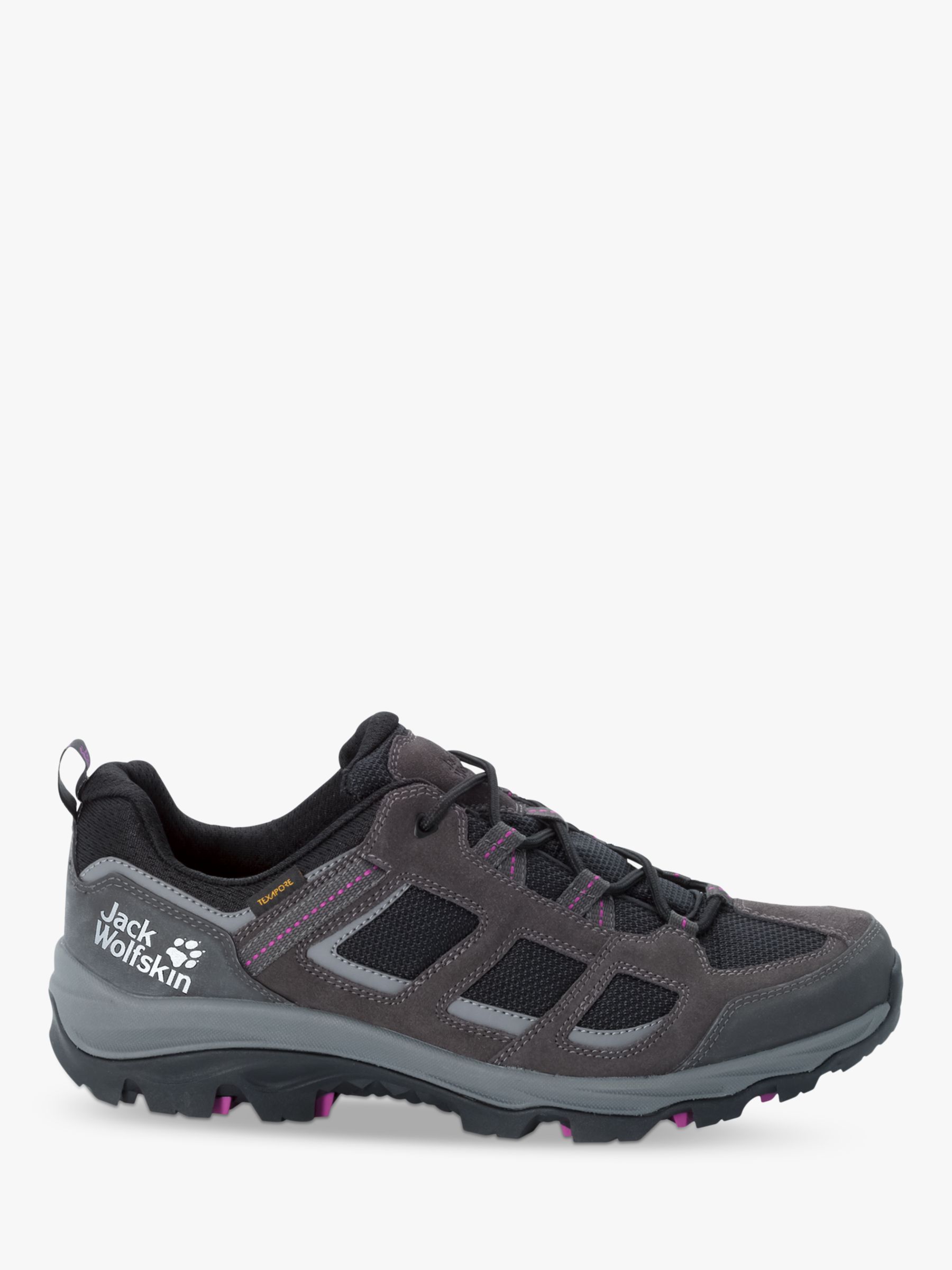 Jack Wolfskin Vojo 3 Texapore Women's Waterproof Walking Shoes, Dark Steel/Purple, 4