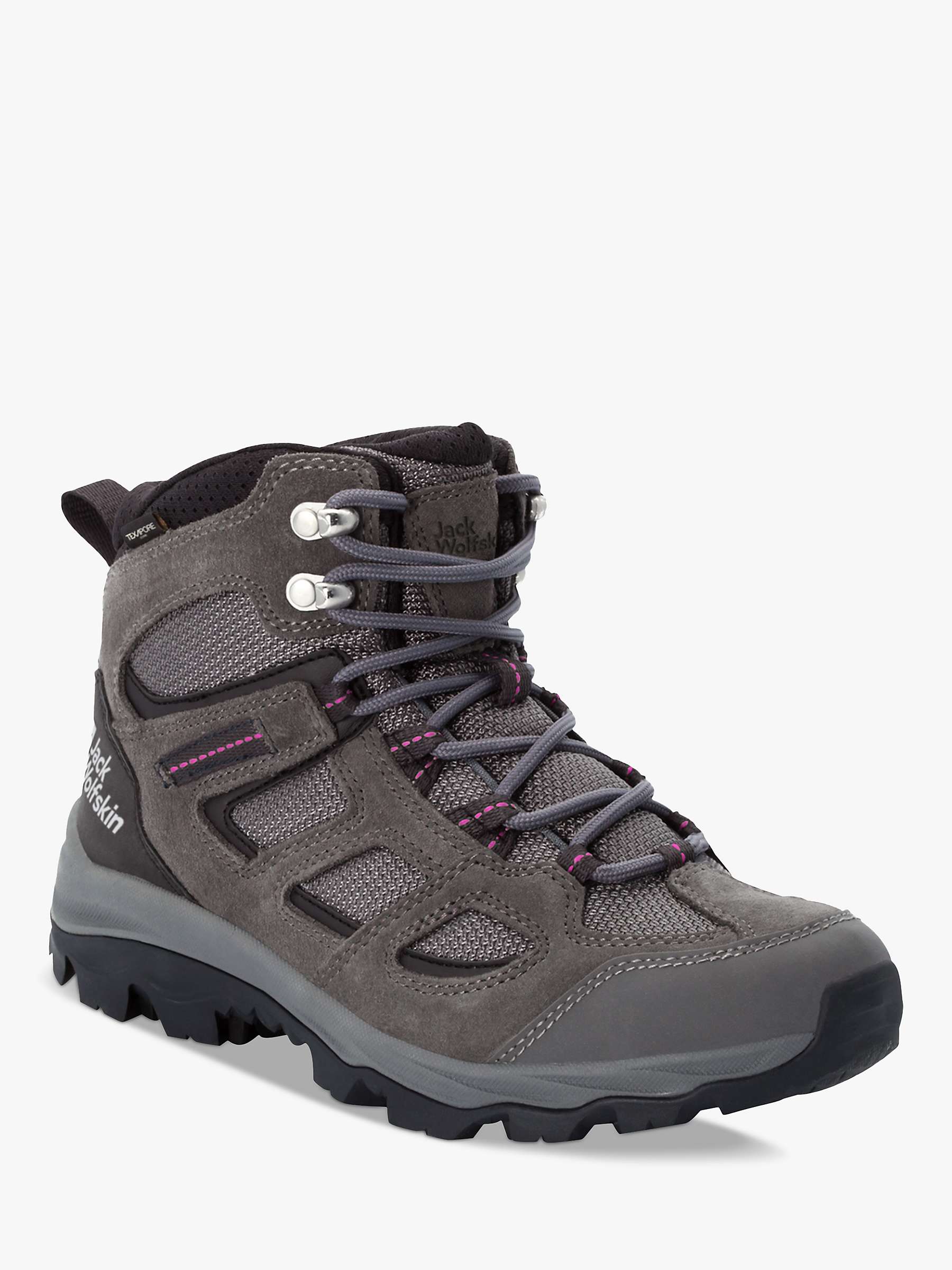 Buy Jack Wolfskin Vojo 3 Texapore Women's Waterproof Walking Boots, Tarmac Grey/Pink Online at johnlewis.com