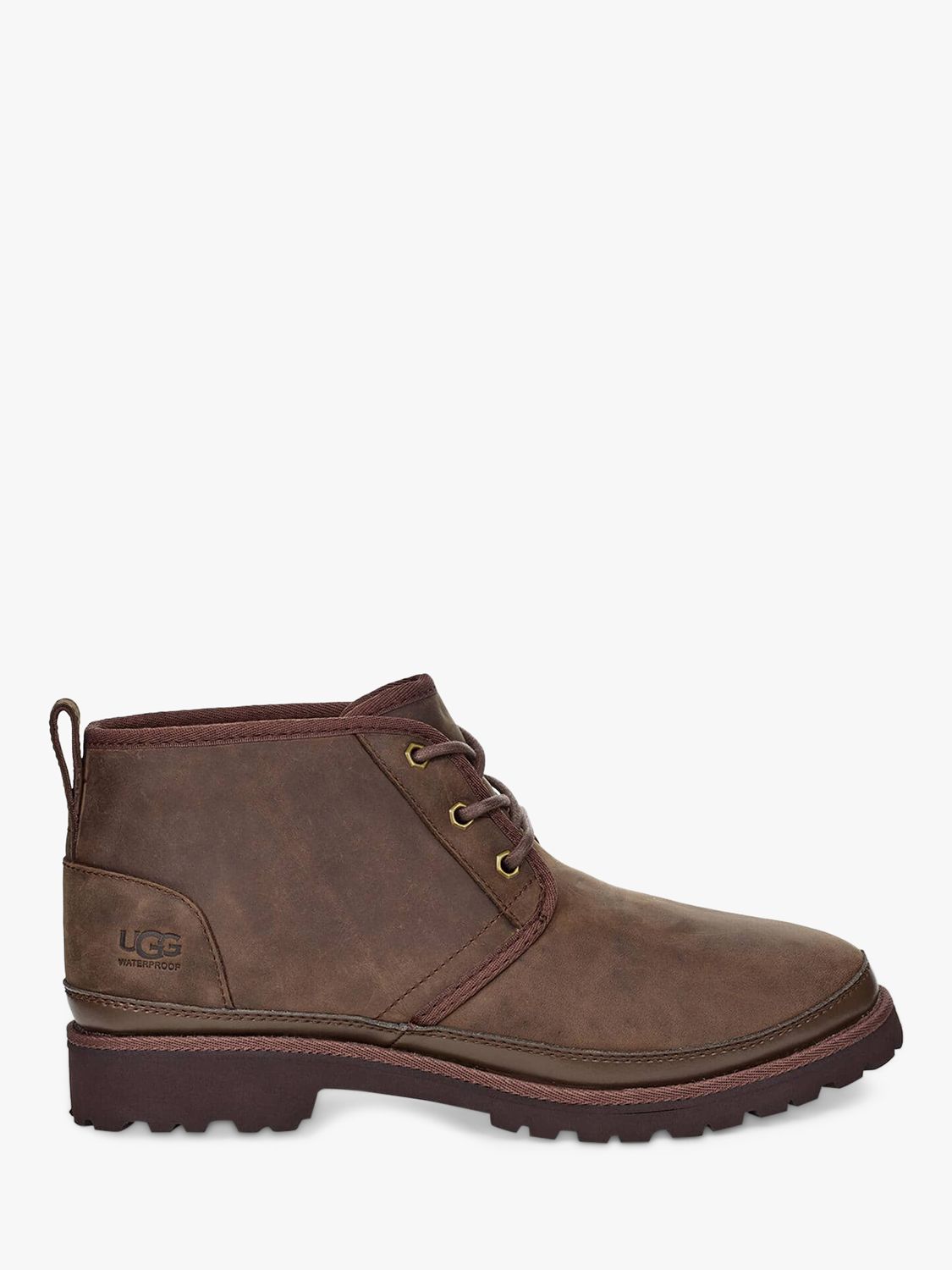UGG Neuland Wool Lined Leather Boots, Grizzly at John Lewis & Partners