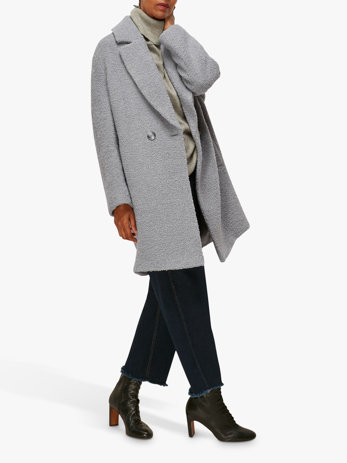 Whistles Boucle Textured Coat