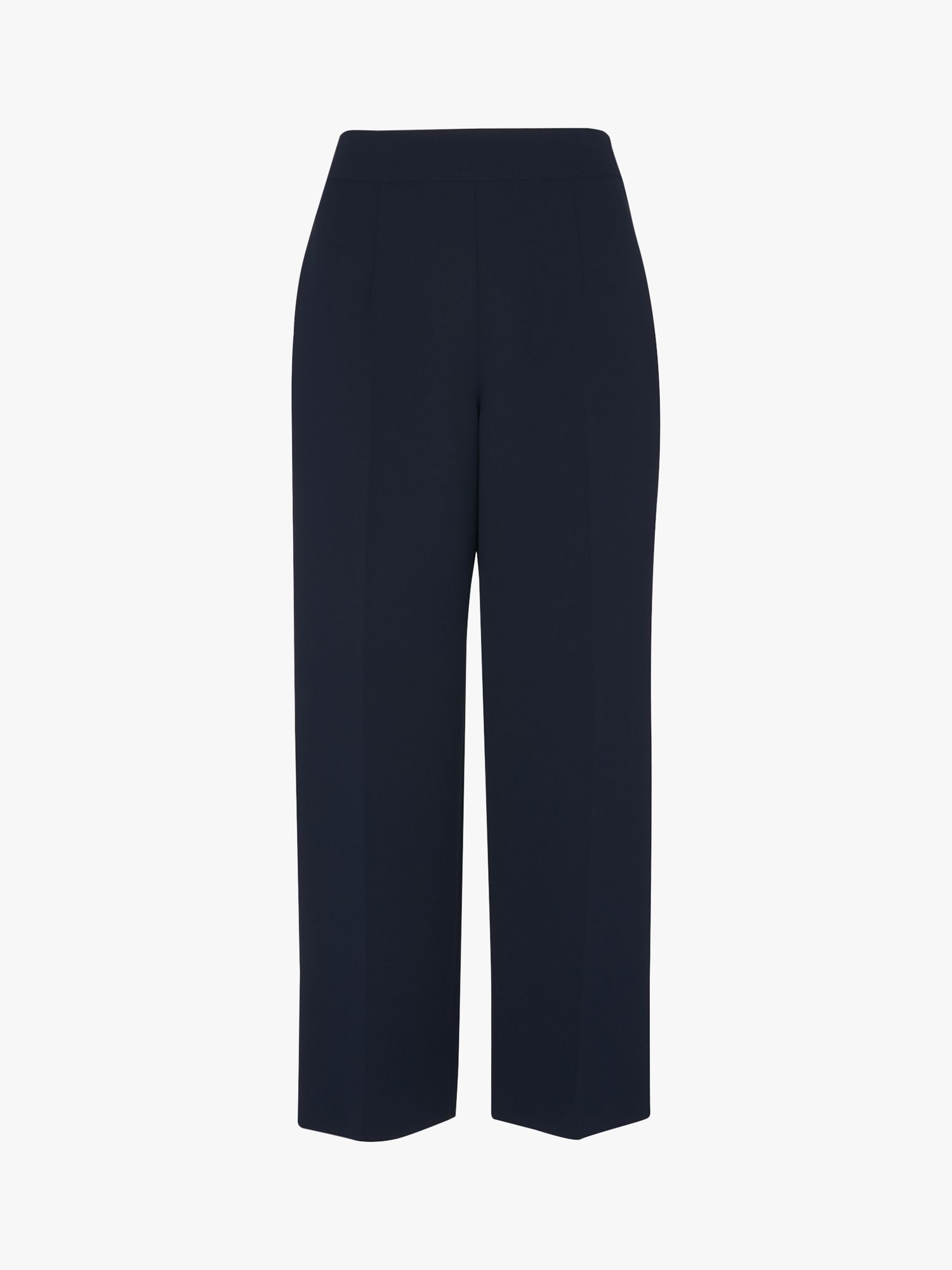 Whistles Wide Leg Ankle Grazer Trousers, Navy