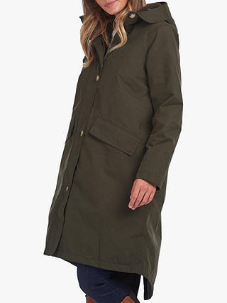 Barbour Wilderness Collection Limestone Waterproof Mid Length Jacket, Green
