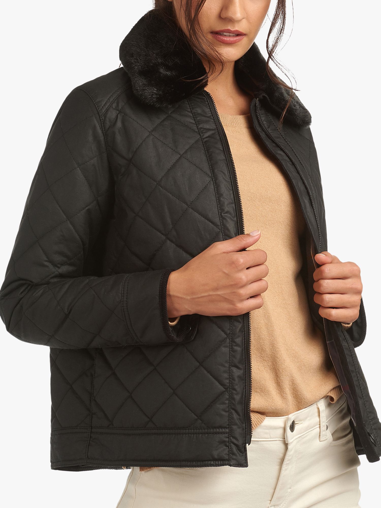 barbour quilted wax jacket