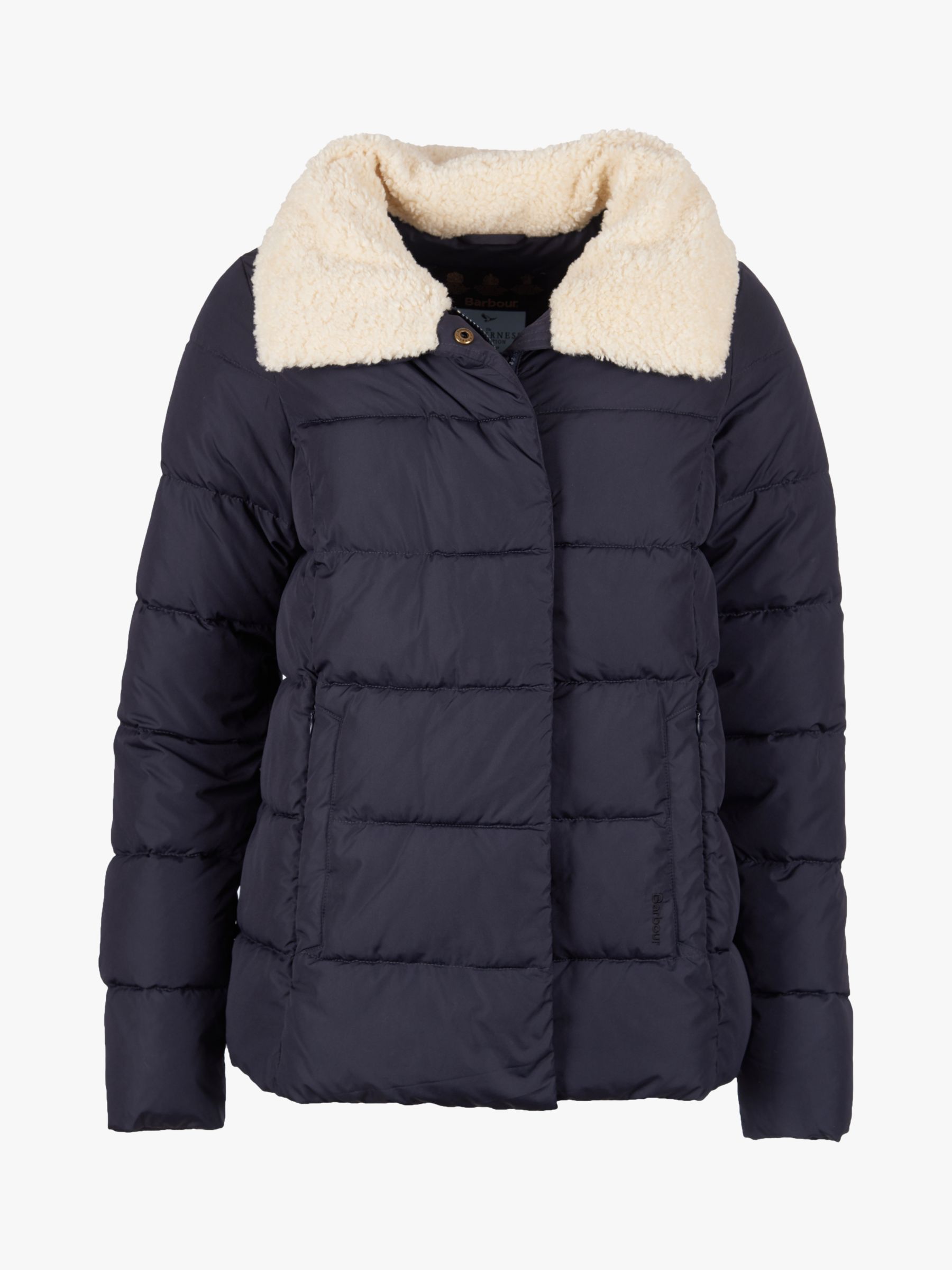 Barbour Wilderness Collection Charlotte Quilted Jacket, Navy at John ...