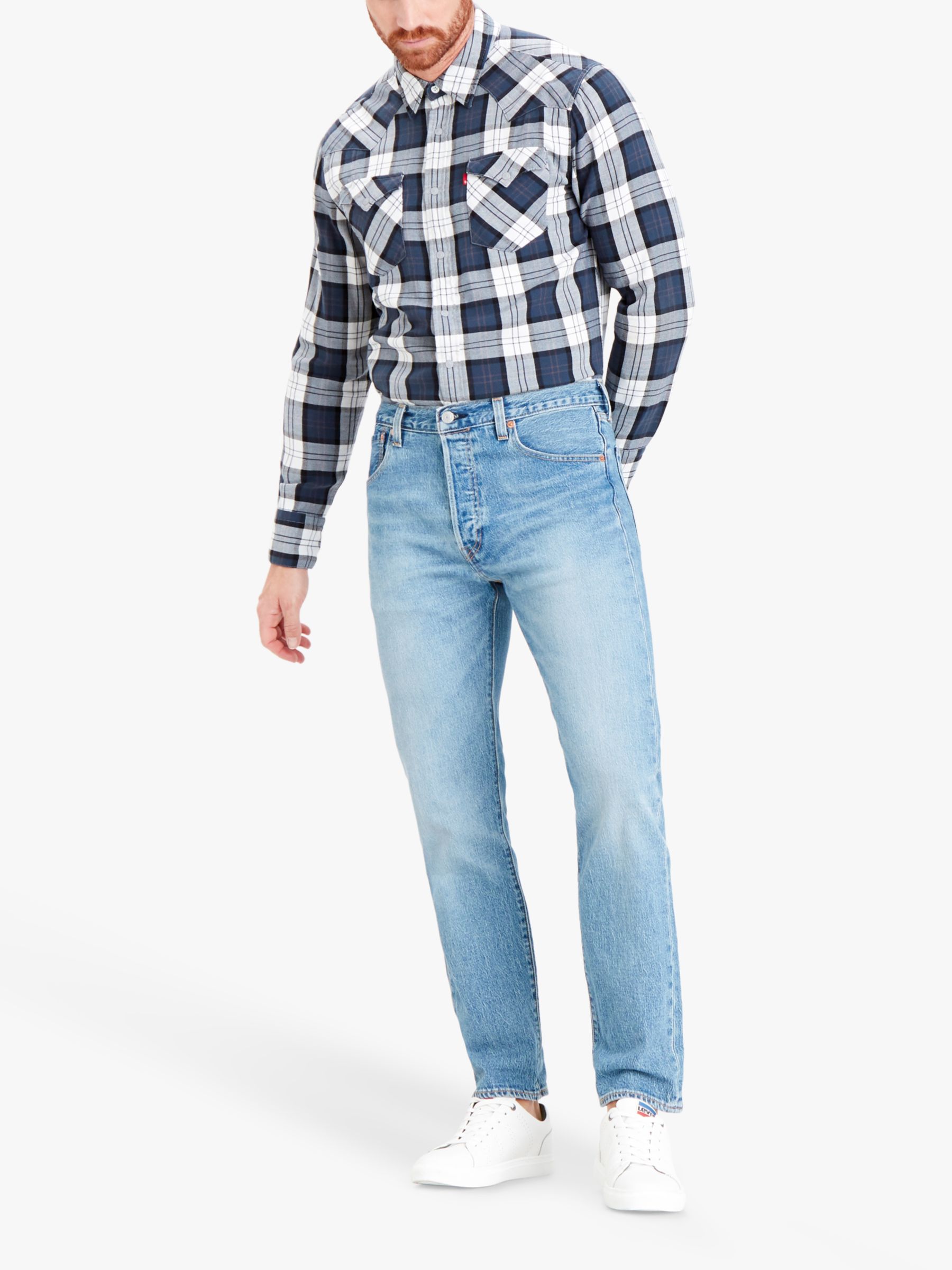 Dolke margen Bunke af Levi's 501 Original Straight Fit Jeans, Light Blue, 32R