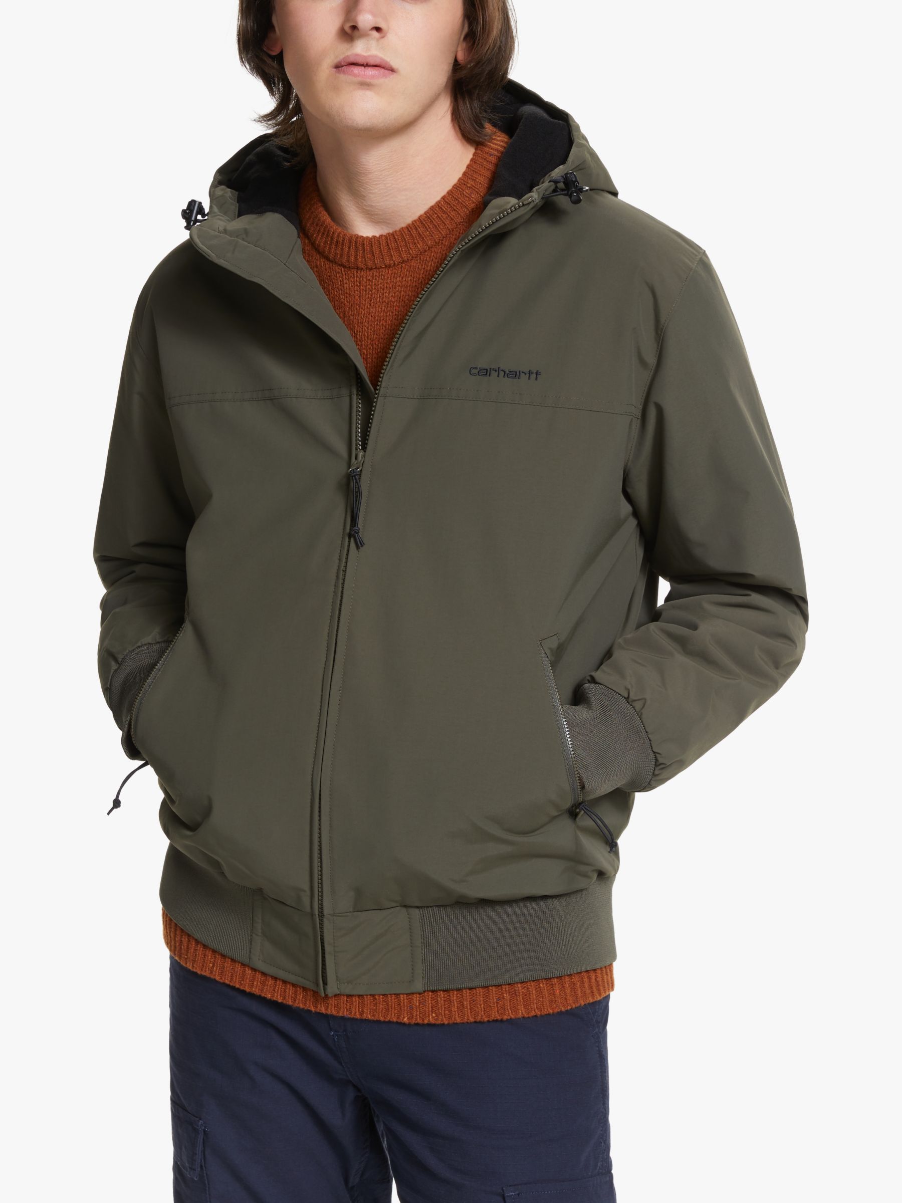 WIP Fleece Lined Hooded Jacket, Cypress/Black, XXL