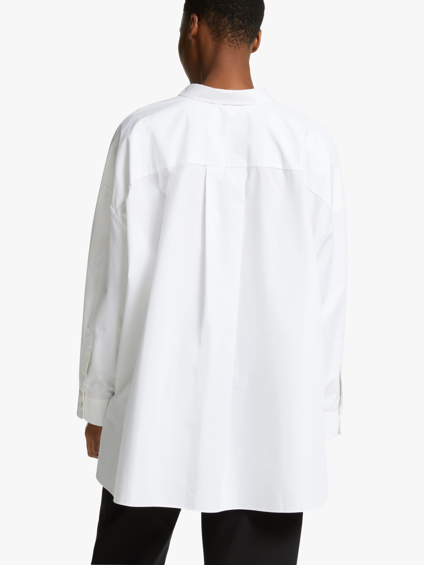 Kin Oversized Organic Cotton Shirt, White at John Lewis & Partners