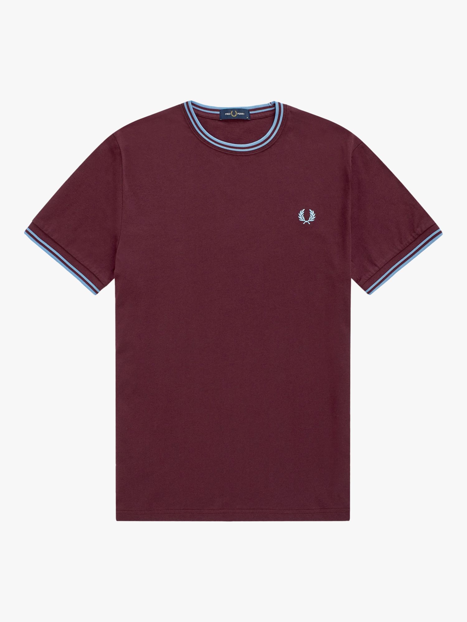 Fred Perry Crew Neck Twin Tipped T-Shirt at John Lewis & Partners