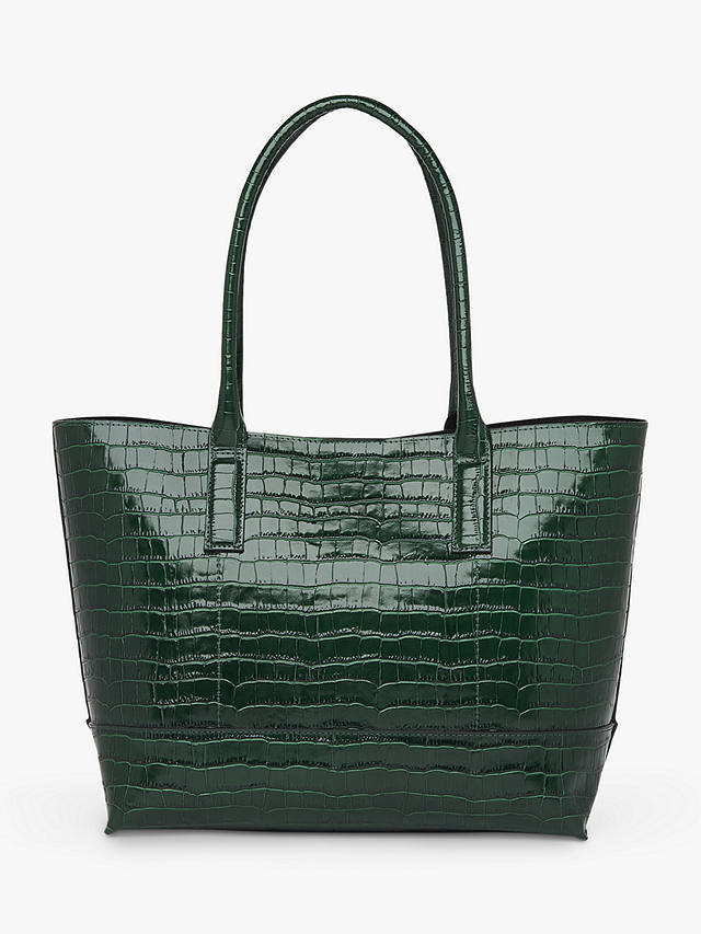 L.K.Bennett Lacey Leather Tote Bag, Forest