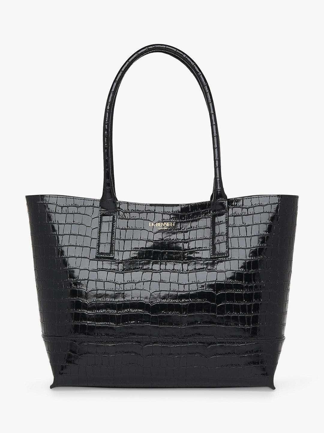 L.K.Bennett Lacey Leather Tote Bag, Black
