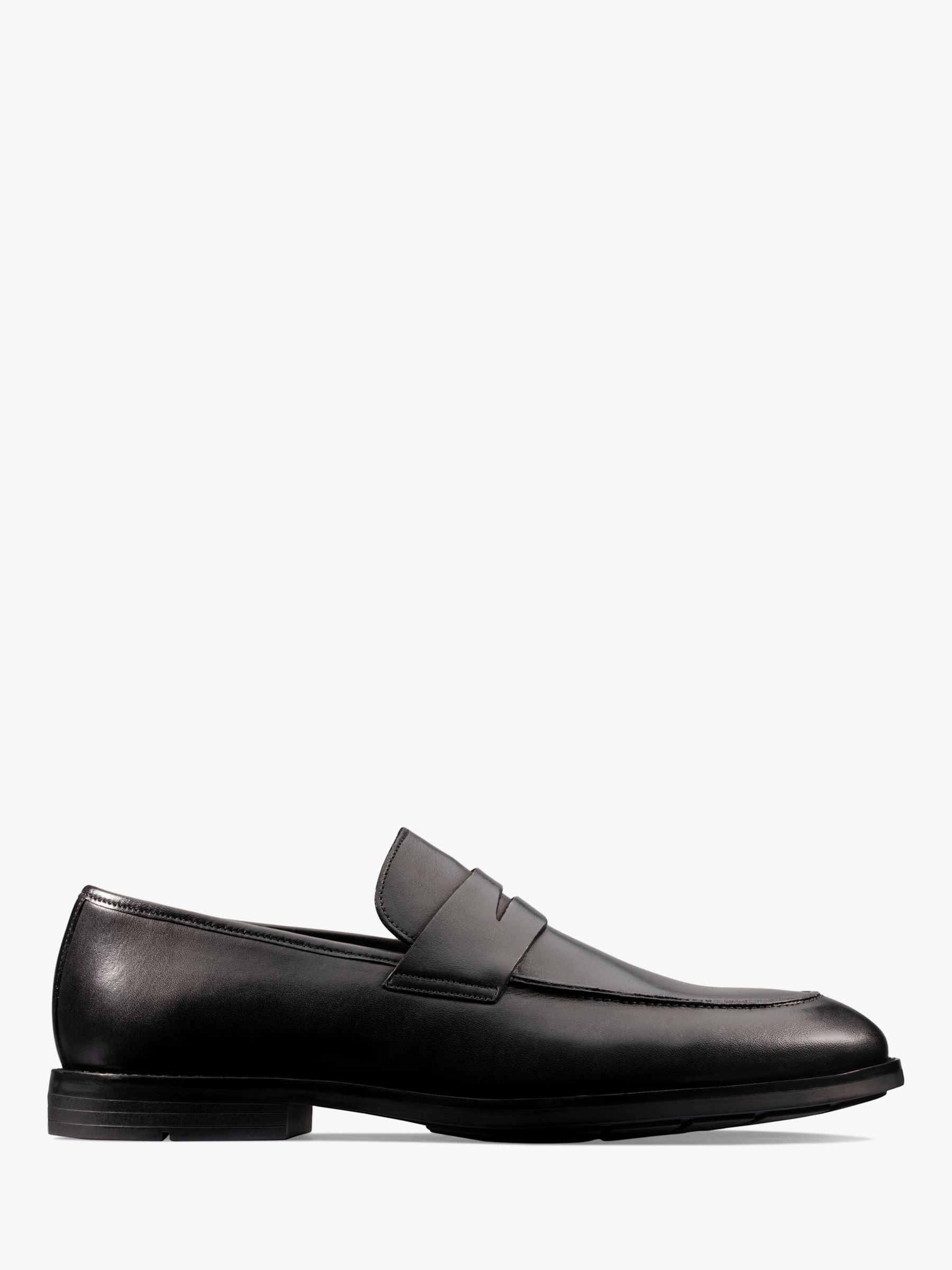 Clarks Ronnie Step Leather Loafers, Black