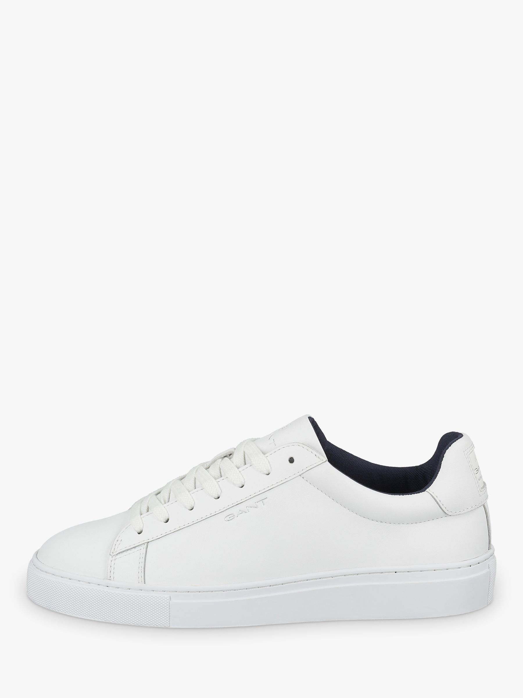 GANT Mc Julien Leather Trainers, Bright White at John Lewis & Partners