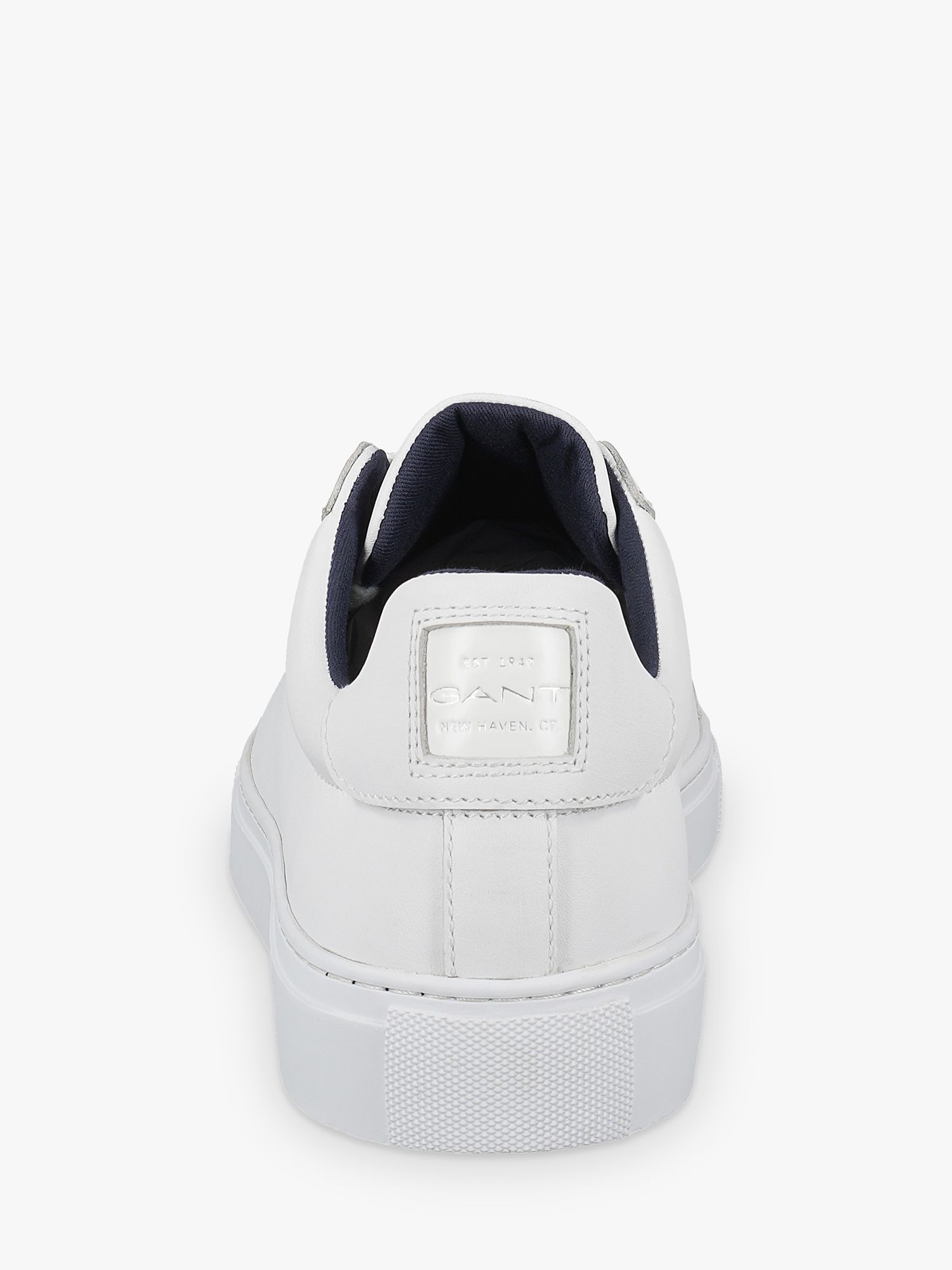 GANT Mc Julien Leather Trainers, Bright White at John Lewis & Partners