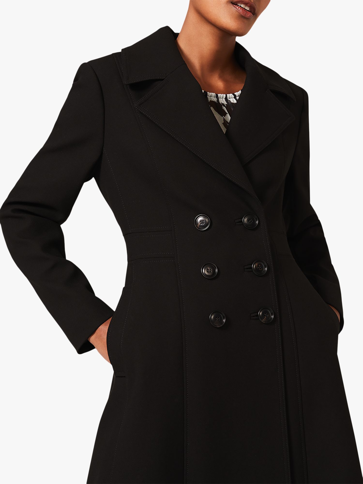 Phase Eight Sandra Swing Coat, Black