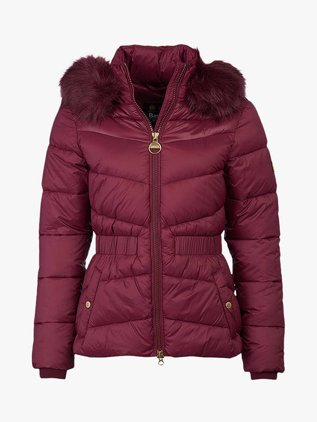 Barbour International Halfback Elasticated Waist Quilted Jacket, Red at ...