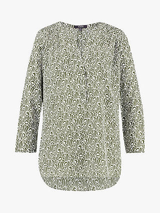 NYDJ The Perfect Abstract Blouse, Green
