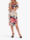 Gina Bacconi Amber Floral Print Scuba Dress, Multi, Multi