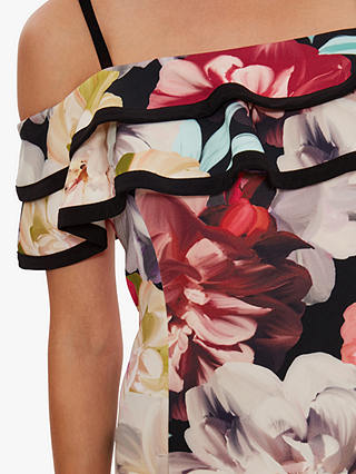 Gina Bacconi Amber Floral Print Scuba Dress, Multi