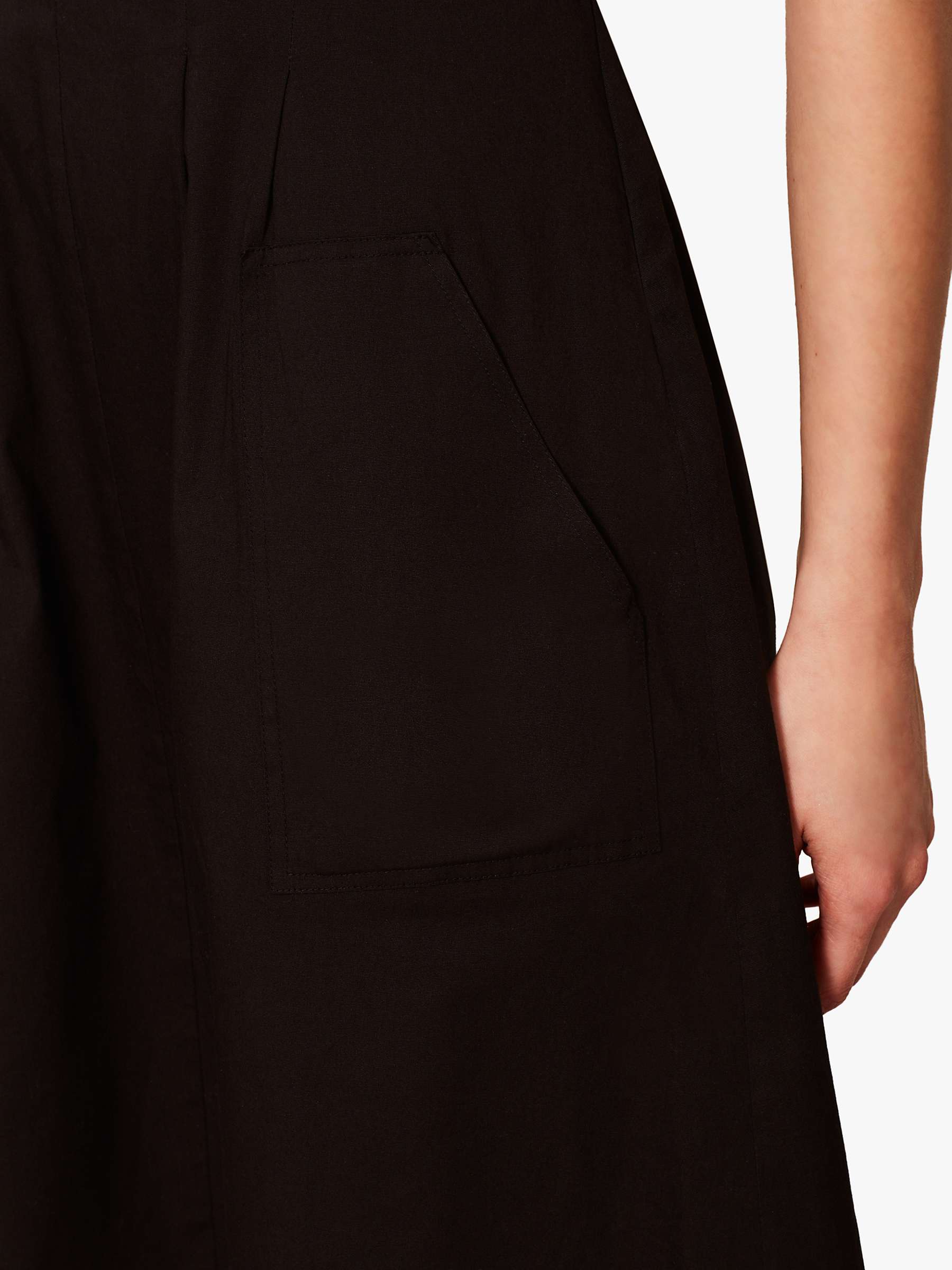 Buy Sosandar Zip Neck Fit And Flare Dress, Black Online at johnlewis.com