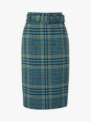 L.K.Bennett Aimee Tweed Skirt, Turquoise