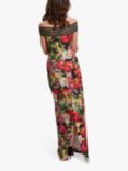 Gina Bacconi Leilyn Off Shoulder Floral Maxi Dress, Black/Multi
