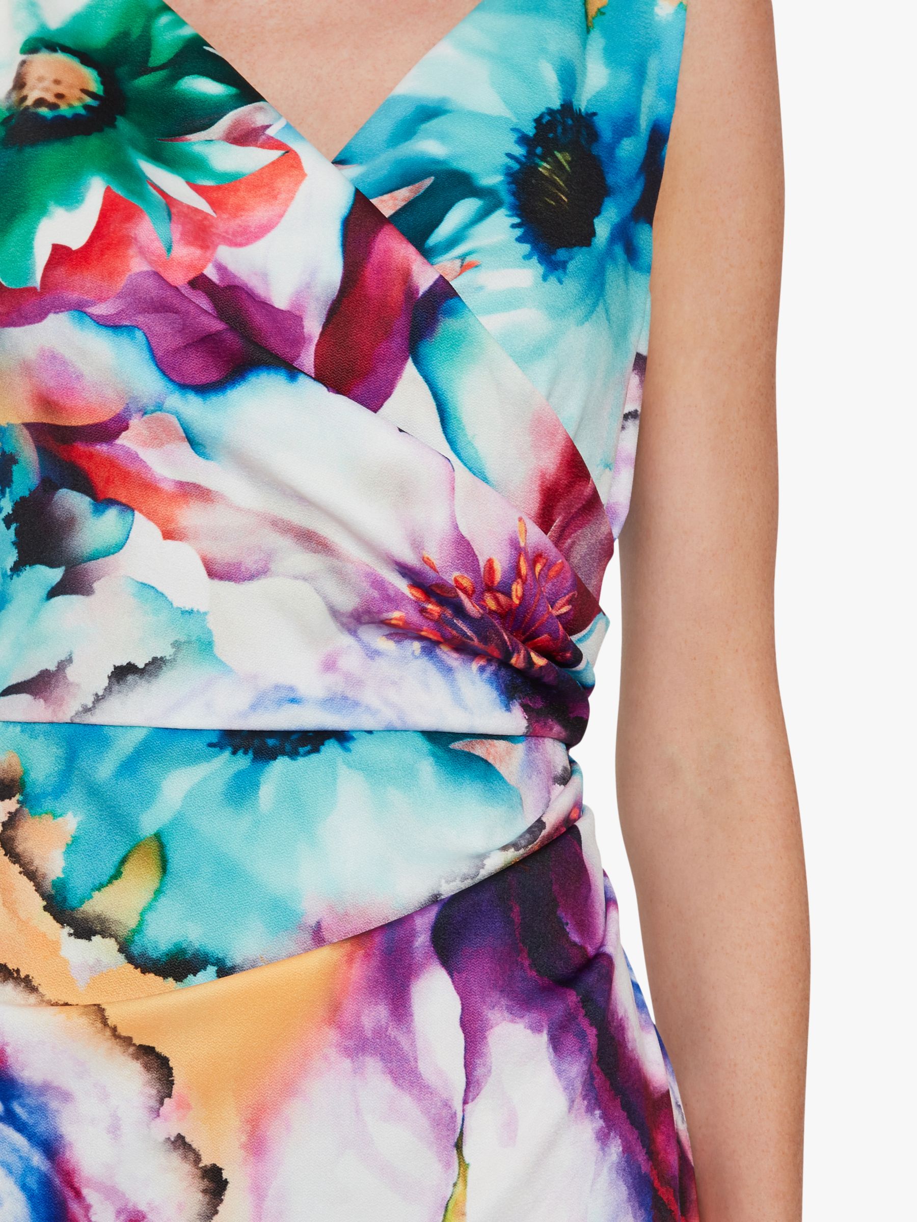 Gina Bacconi Islette Floral Scuba Dress, Multi at John Lewis & Partners