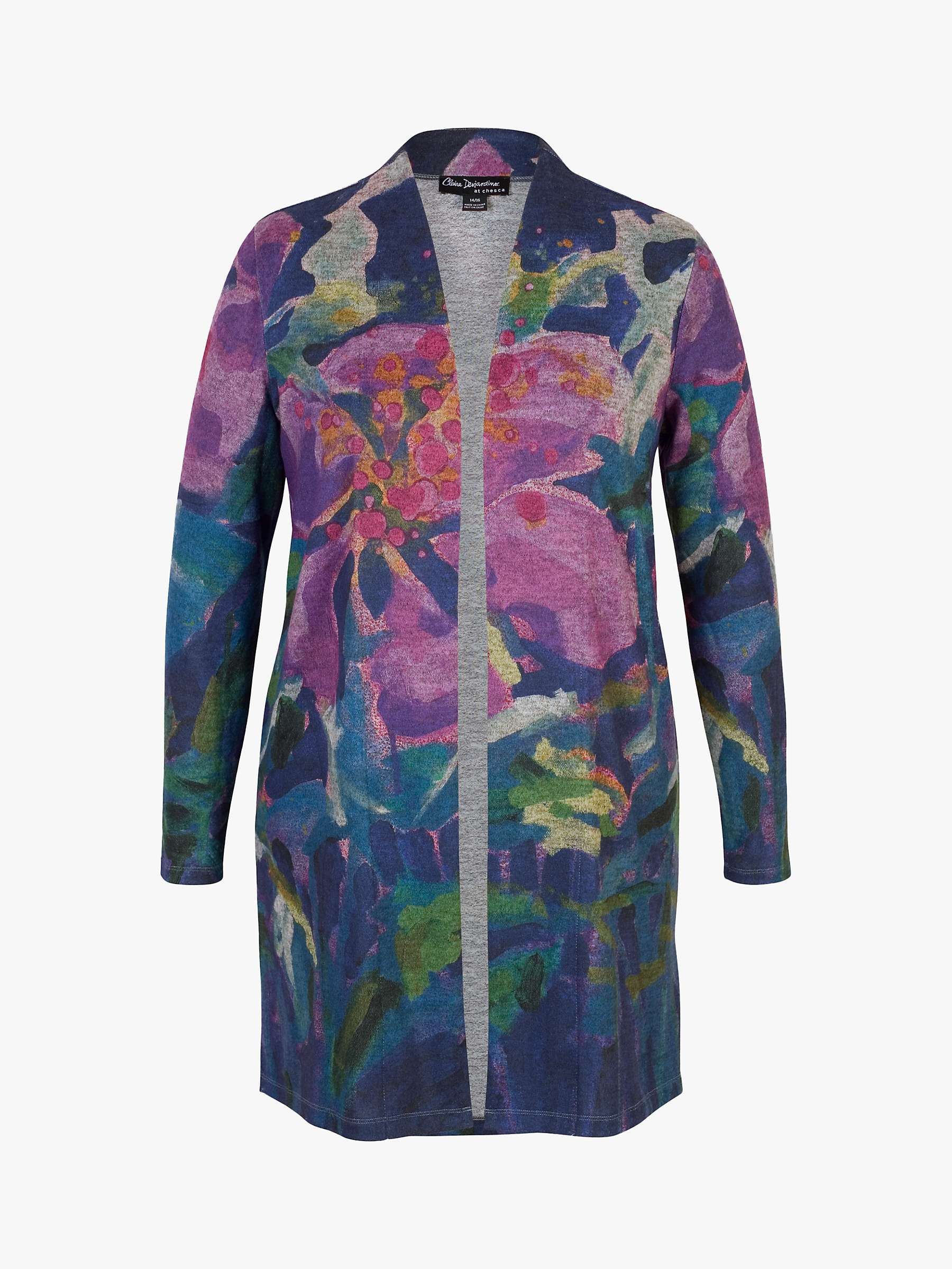 Buy chesca Abstract Floral Cardigan, Purple Online at johnlewis.com