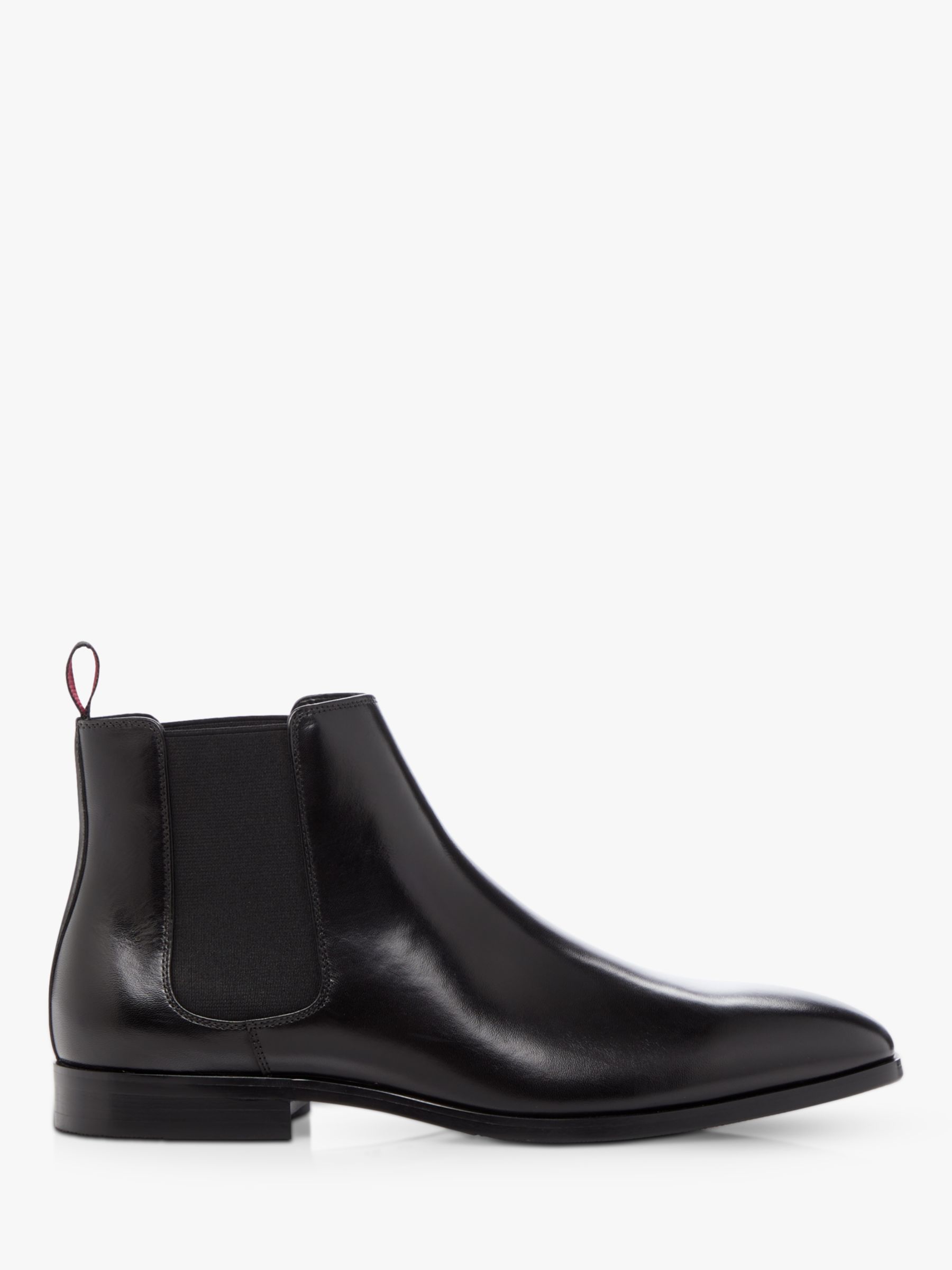 Dune Mantle Leather Chelsea Boots, Black at John Lewis & Partners