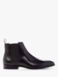 Dune Mantle Leather Chelsea Boots, Black