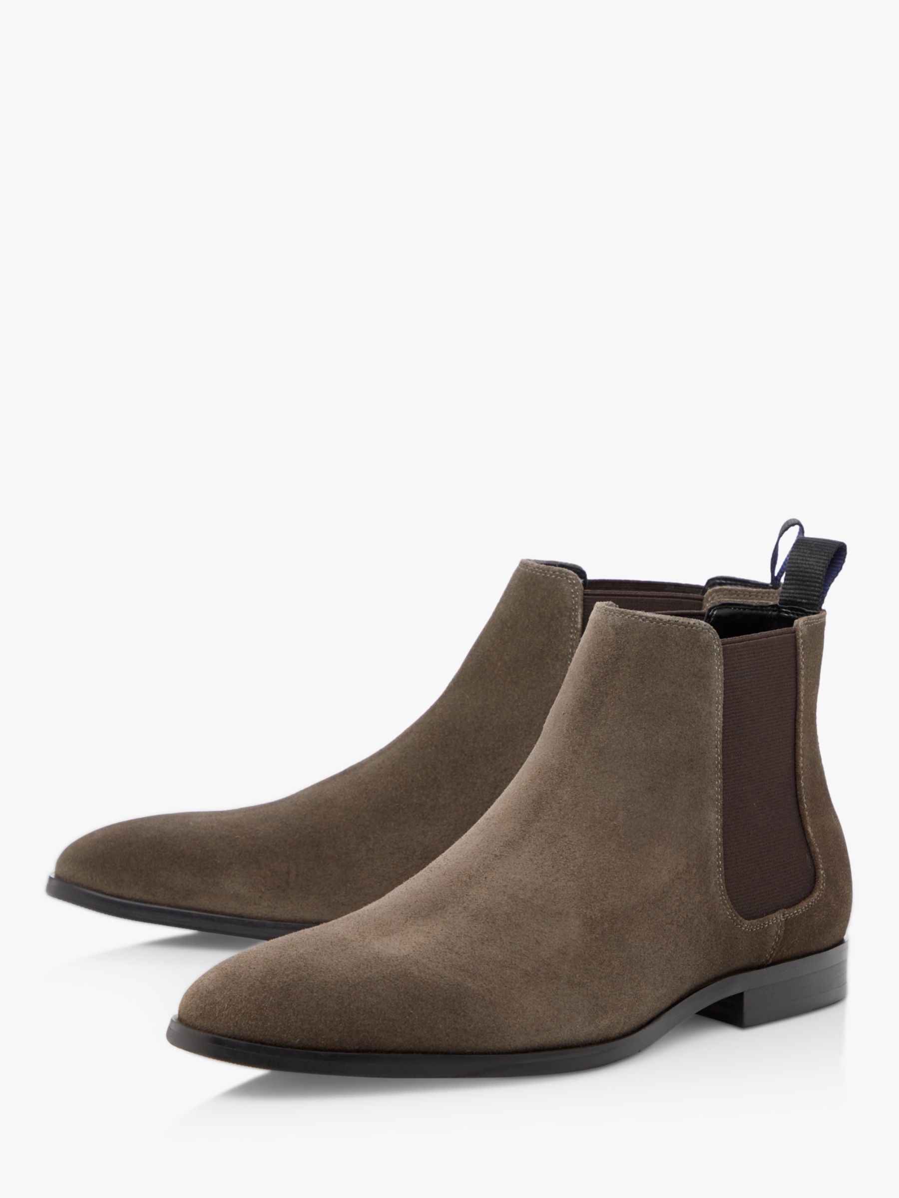 Dune Mantle Suede Chelsea Boots, Grey at John Lewis & Partners