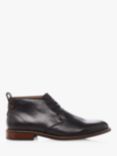 Dune Marching Leather Desert Boots, Black