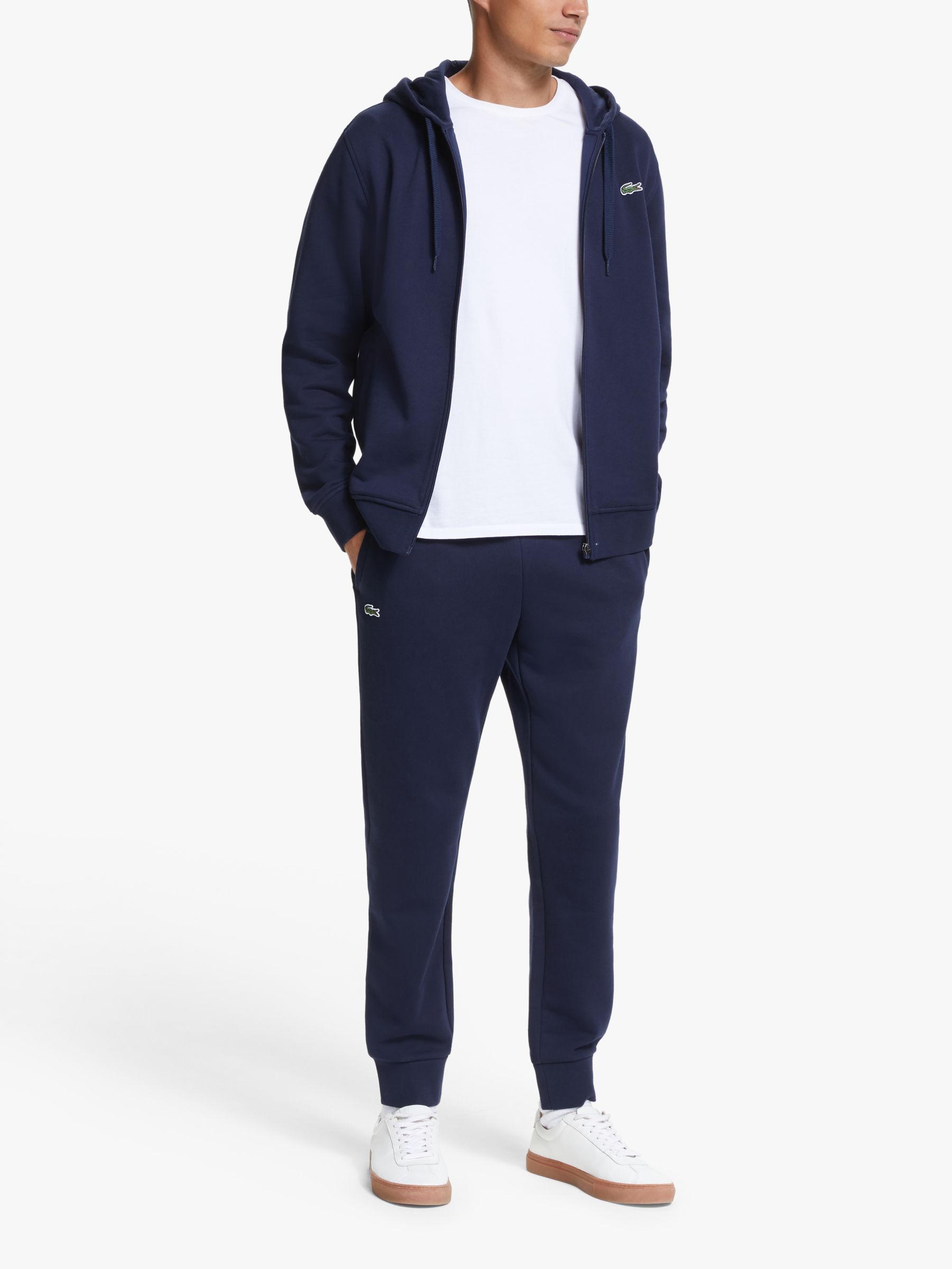 Lacoste Sport Cotton Fleece Joggers, Blue at John Lewis & Partners