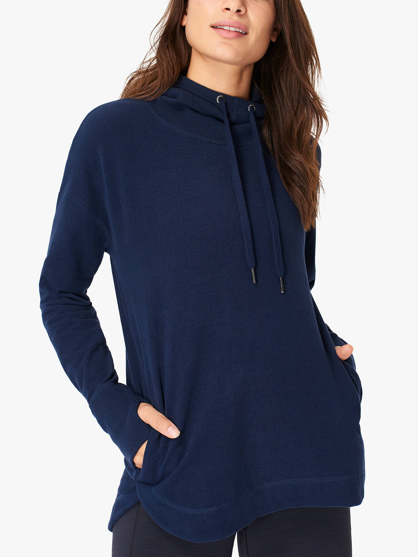 Sweaty Betty Escape Luxe Hoodie | Blue at John Lewis & Partners