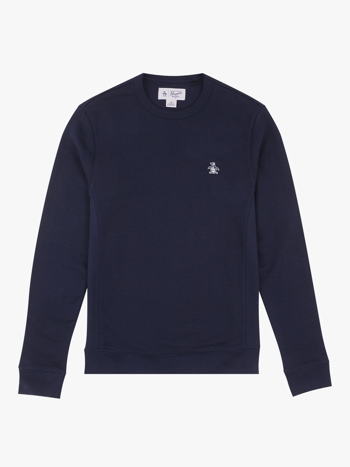 Original Penguin Sticker Pete Crew Neck Knit, Dark Sapphire at John ...