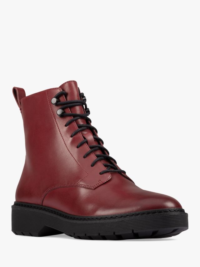 Clarks burgundy 2024 ankle boots