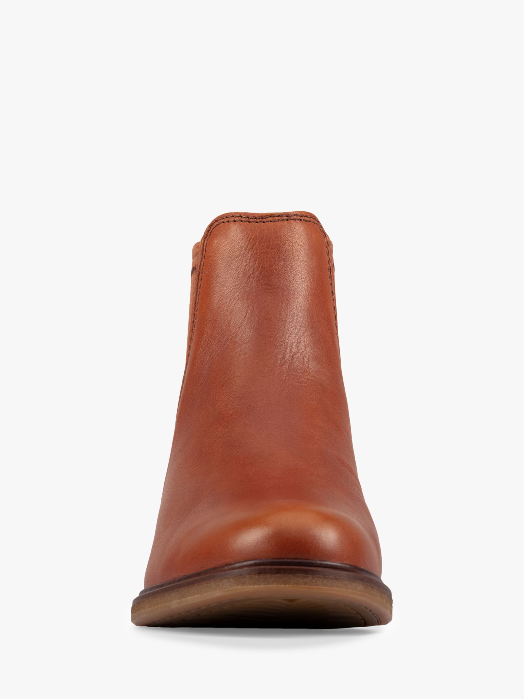 Clarks Clarkdale Arlo Leather Chelsea Boots, Tan at John Lewis & Partners