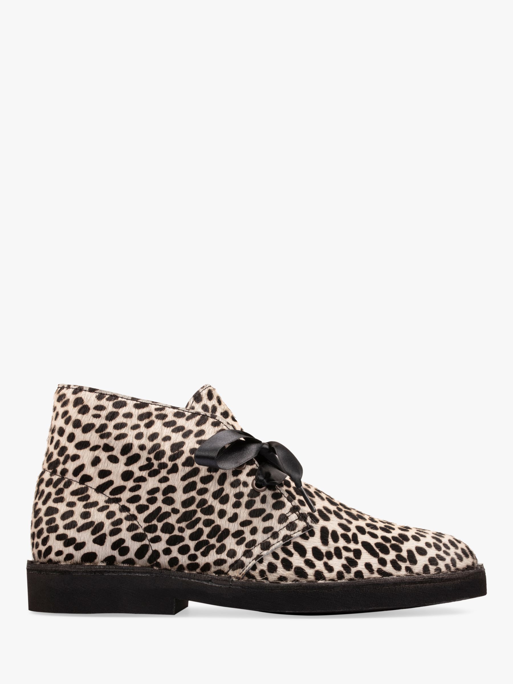 Clarks Desert Leather Up Boots, Leopard, 3